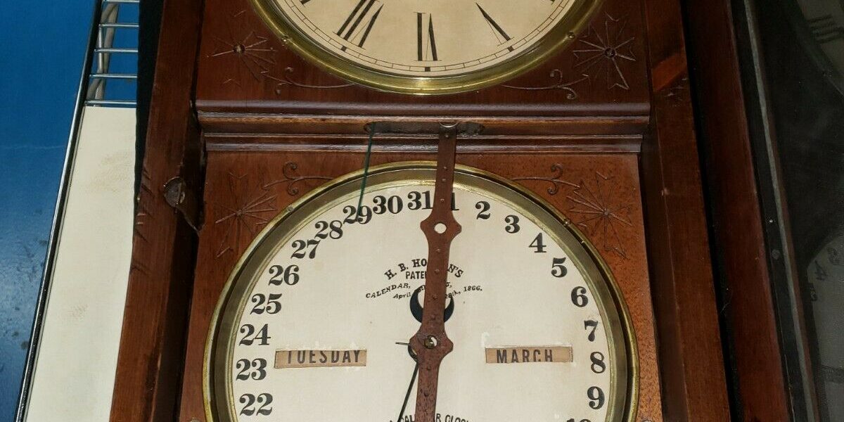 Antique Calandar Clock Ebay Auction No reserve Bay auction for clocks