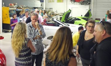 Ron engaging with a tour group at DFW Elite Toy Museum