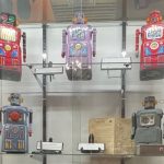 Robot Gumball Dispenser & Rare Masudaya “Gang of Five” Robots